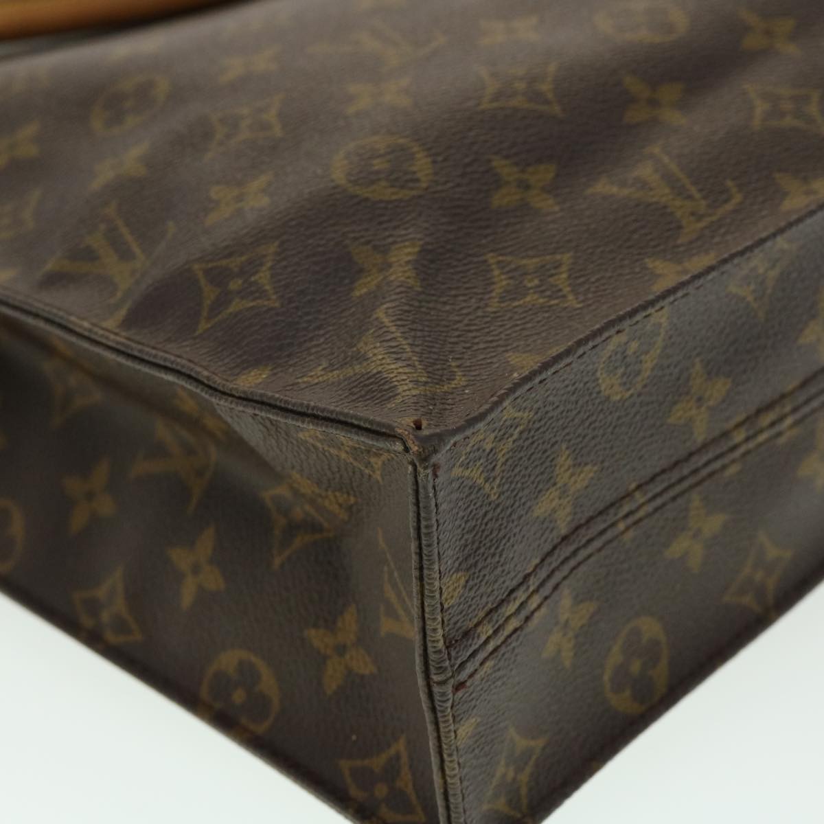 LOUIS VUITTON Monogram Sac Plat Hand Bag M51140 LV jk2425