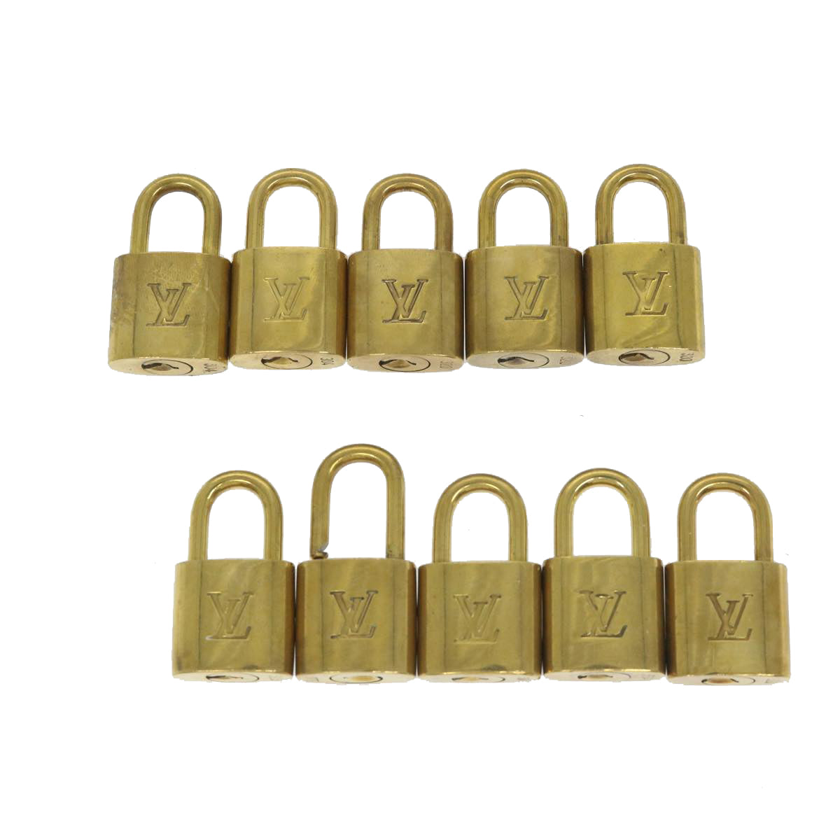 LOUIS VUITTON Padlock 10set Gold Tone LV cr898