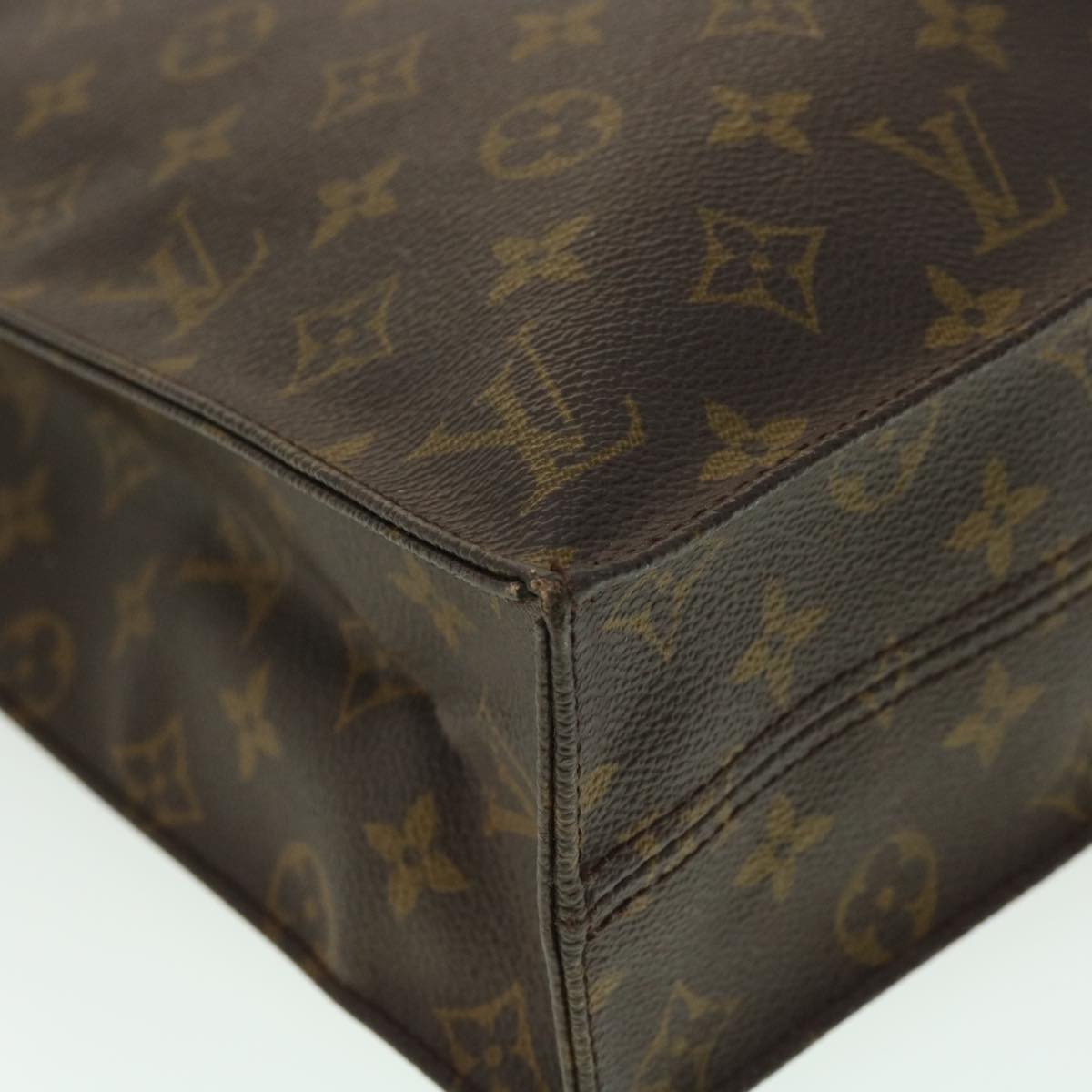 LOUIS VUITTON Monogram Sac Plat Hand Bag M51140 LV jk2425