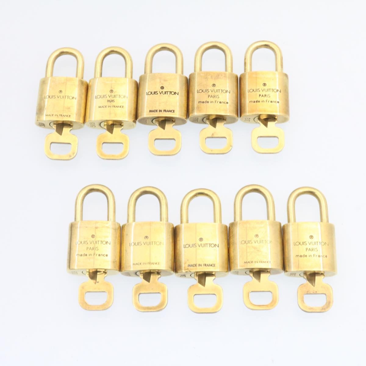 LOUIS VUITTON Padlock 10set Padlock Gold Tone LV am1358g