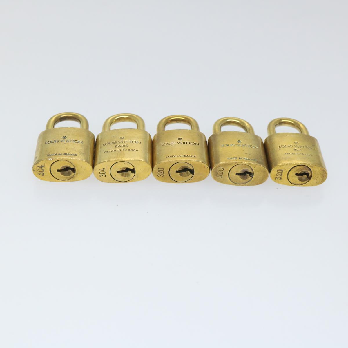 LOUIS VUITTON Padlock 10set Gold Tone LV cr898