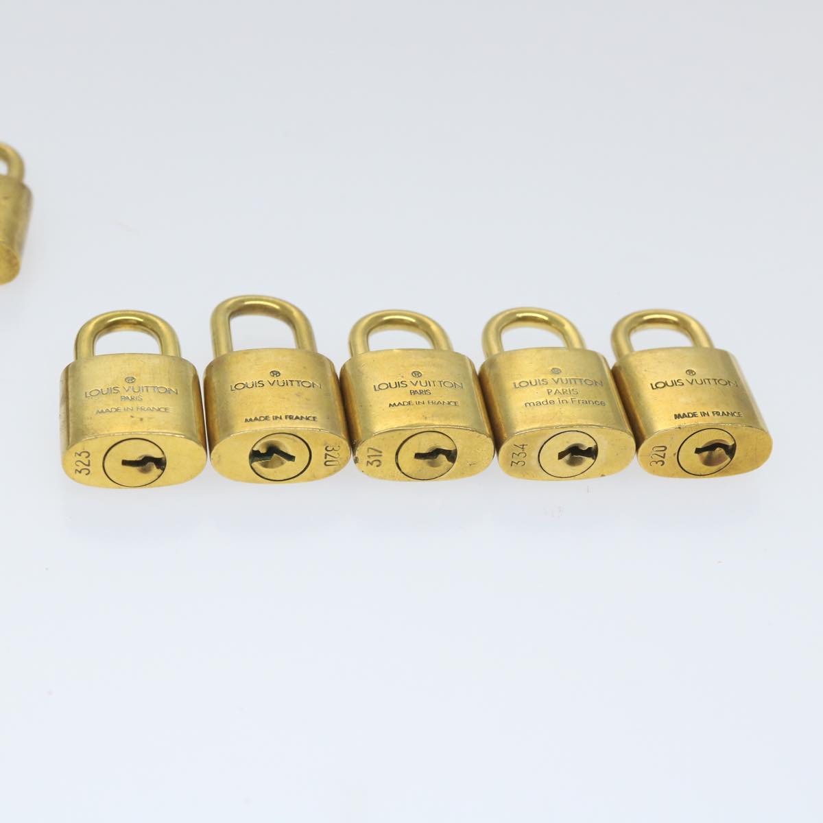LOUIS VUITTON Padlock 10set Gold Tone LV cr898