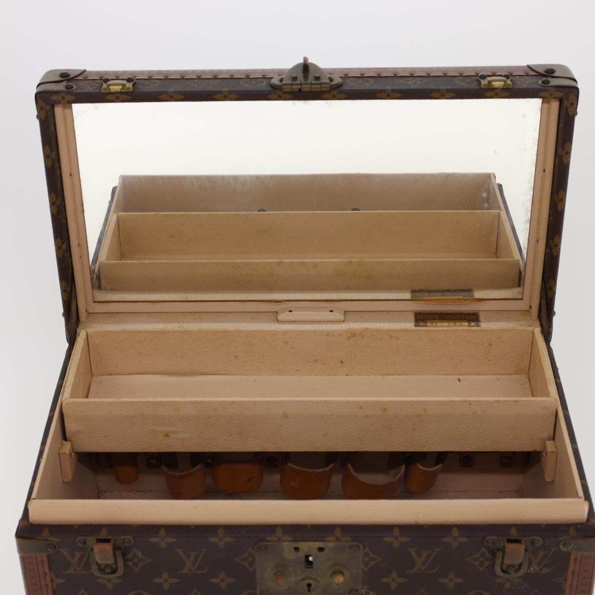 LOUIS VUITTON Monogram Boite Buteil Hand Bag Vanity Vintage M21822 am1389gA