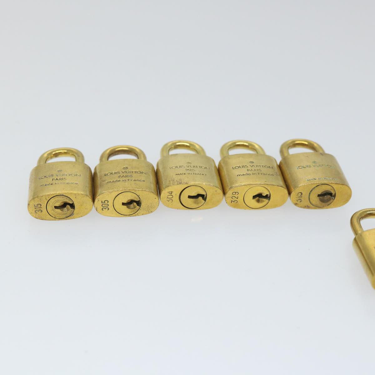 LOUIS VUITTON Padlock 10set Gold Tone LV cr897