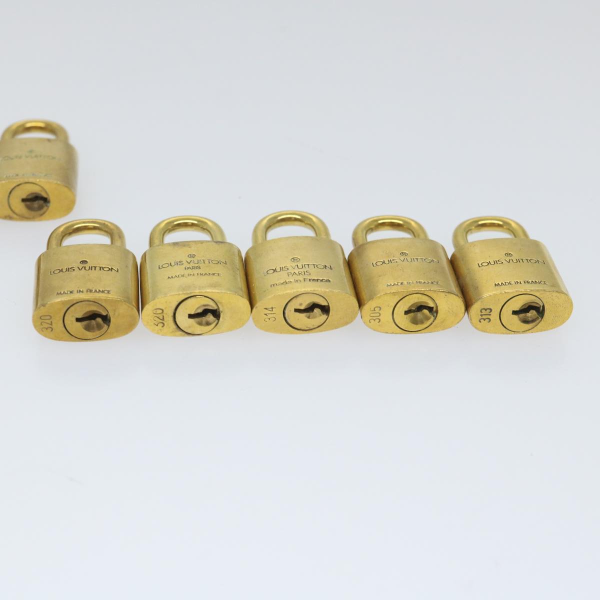 LOUIS VUITTON Padlock 10set Gold Tone LV cr897