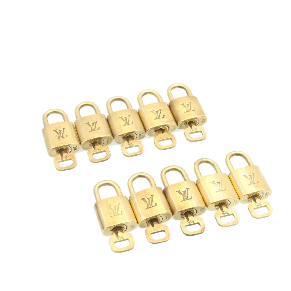 LOUIS VUITTON Padlock 10set Padlock Gold Tone LV am837g