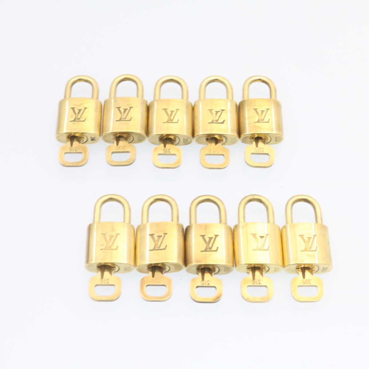 LOUIS VUITTON Padlock 10set Padlock Gold Tone LV am837g