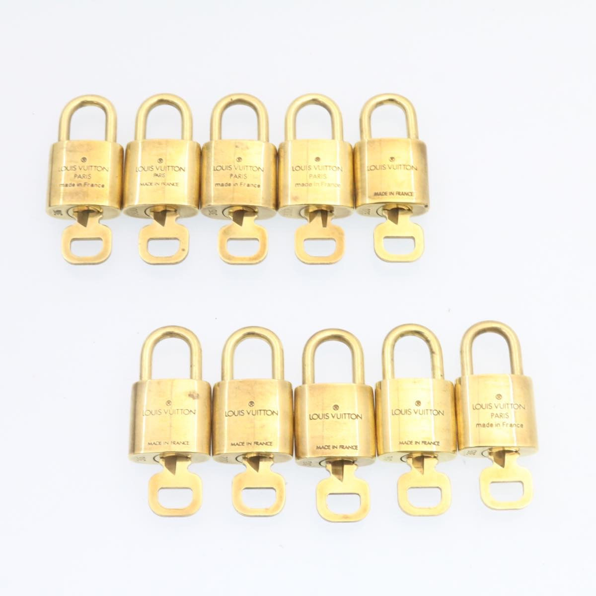 LOUIS VUITTON Padlock 10set Padlock Gold Tone LV am837g