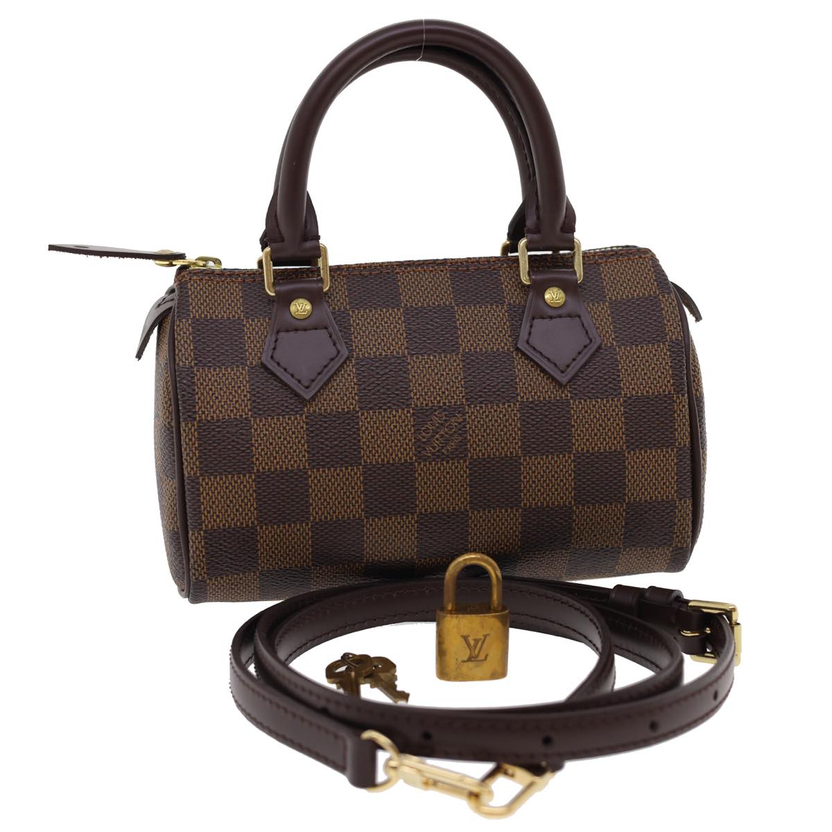 LOUIS VUITTON Damier Ebene Mini Speedy Hand Bag M41534 LV 27265S