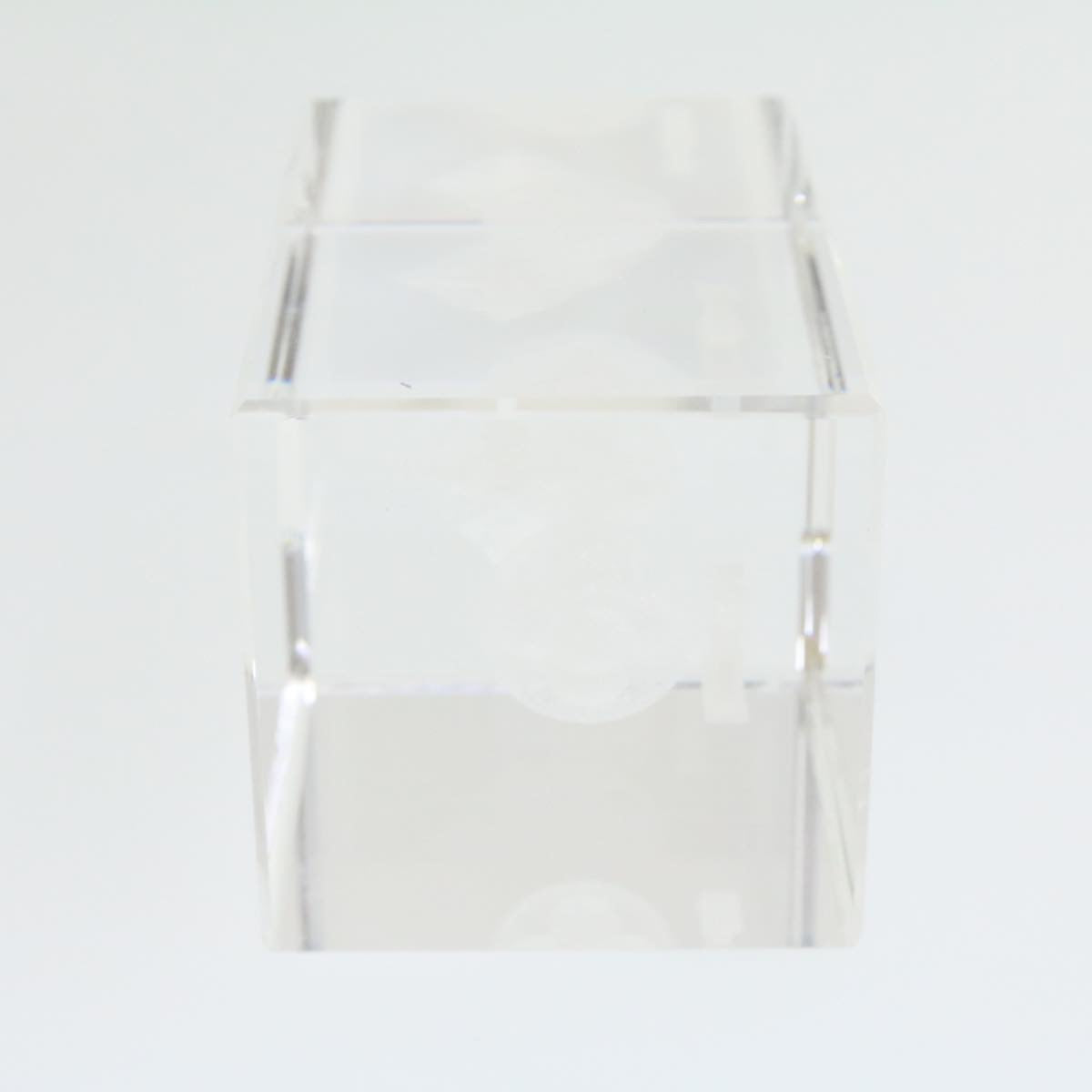 LOUIS VUITTON Paper Weight Crystal Glass Clear LV 21193