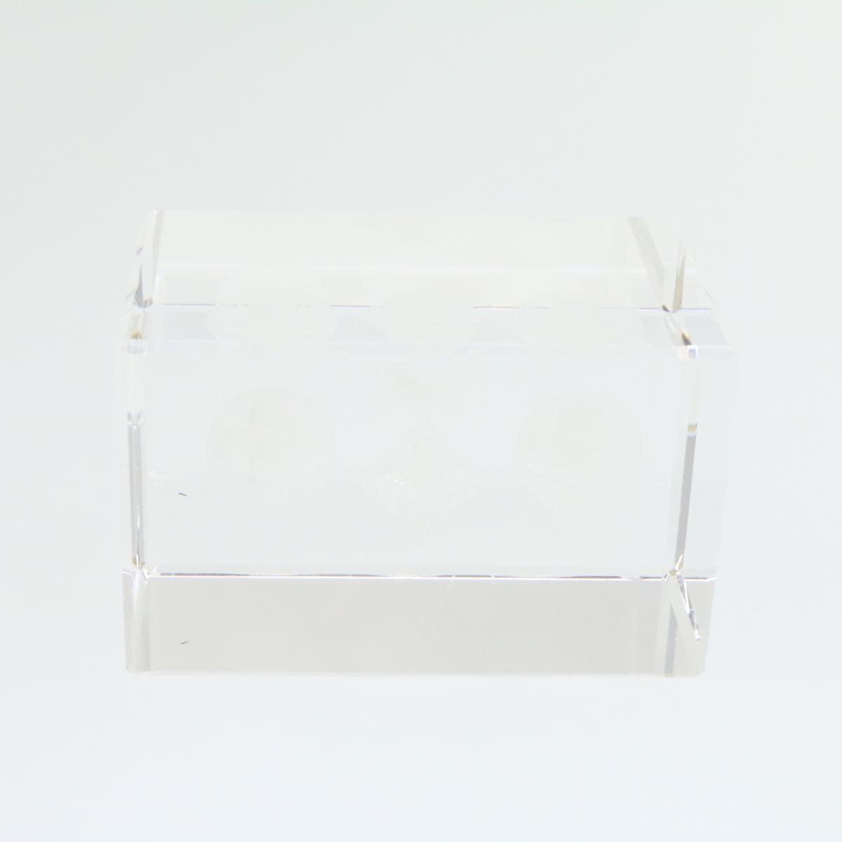LOUIS VUITTON Paper Weight Crystal Glass Clear LV 21193