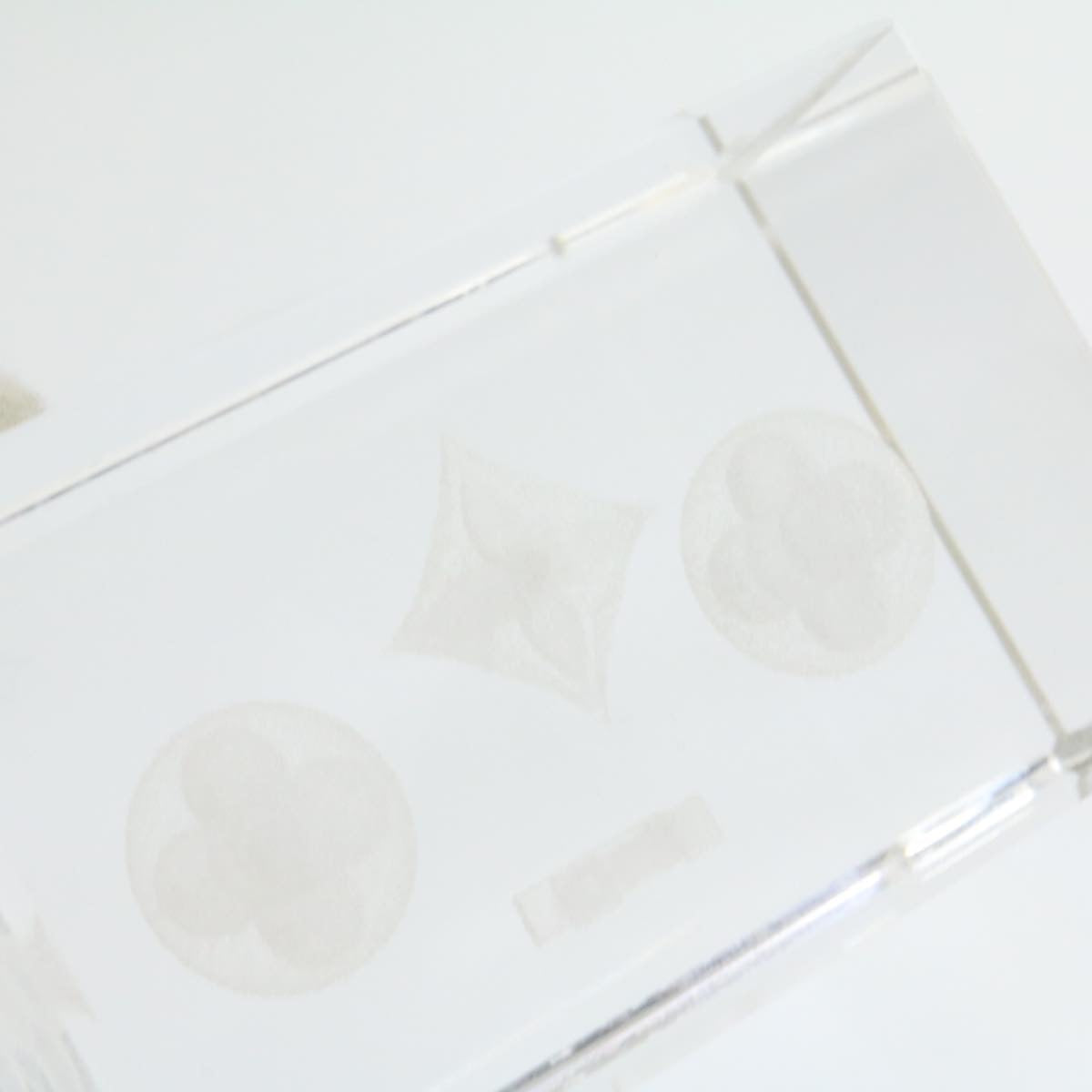LOUIS VUITTON Paper Weight Crystal Glass Clear LV 21193