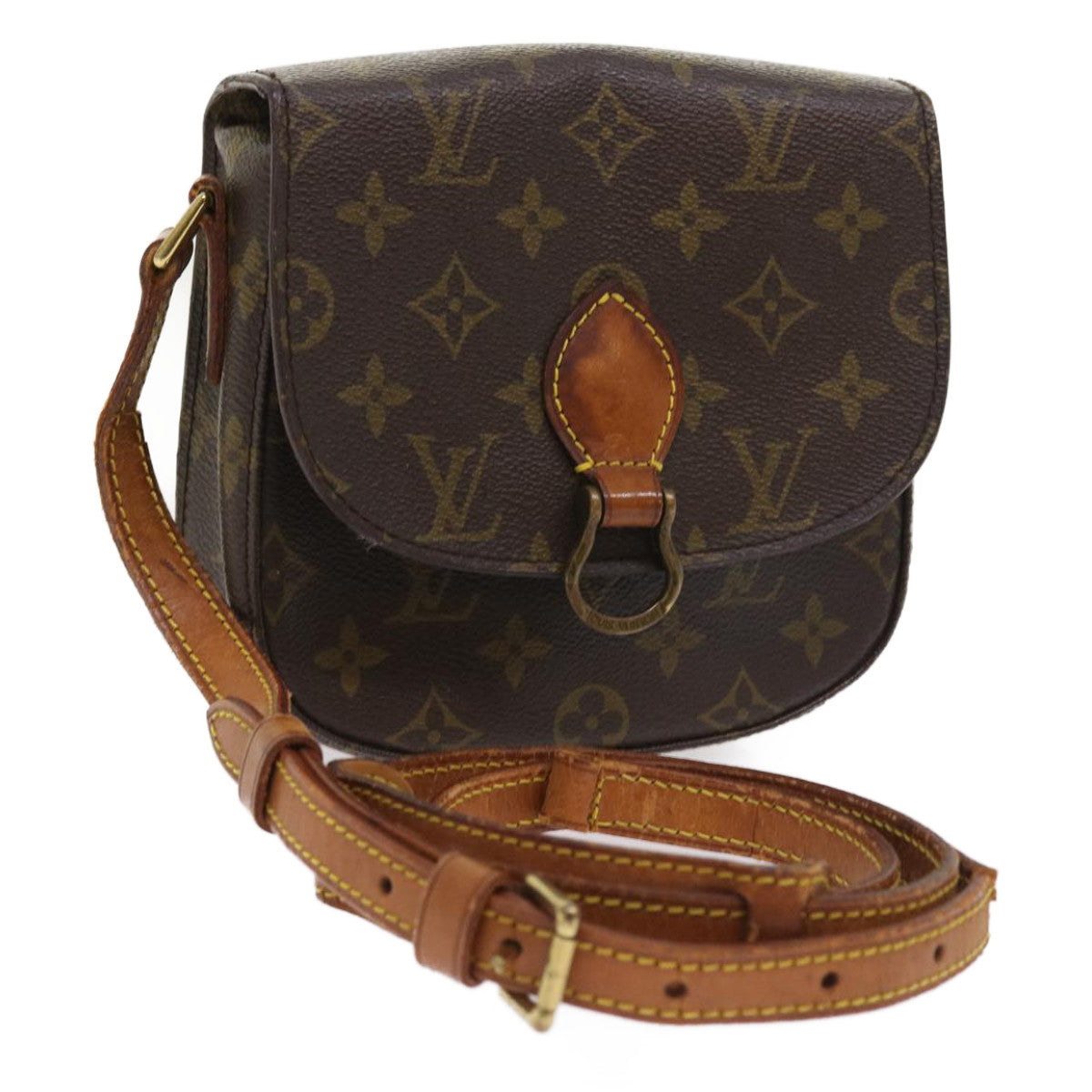 LOUIS VUITTON Monogram Saint Cloud PM Shoulder Bag M51244 LV rd4937