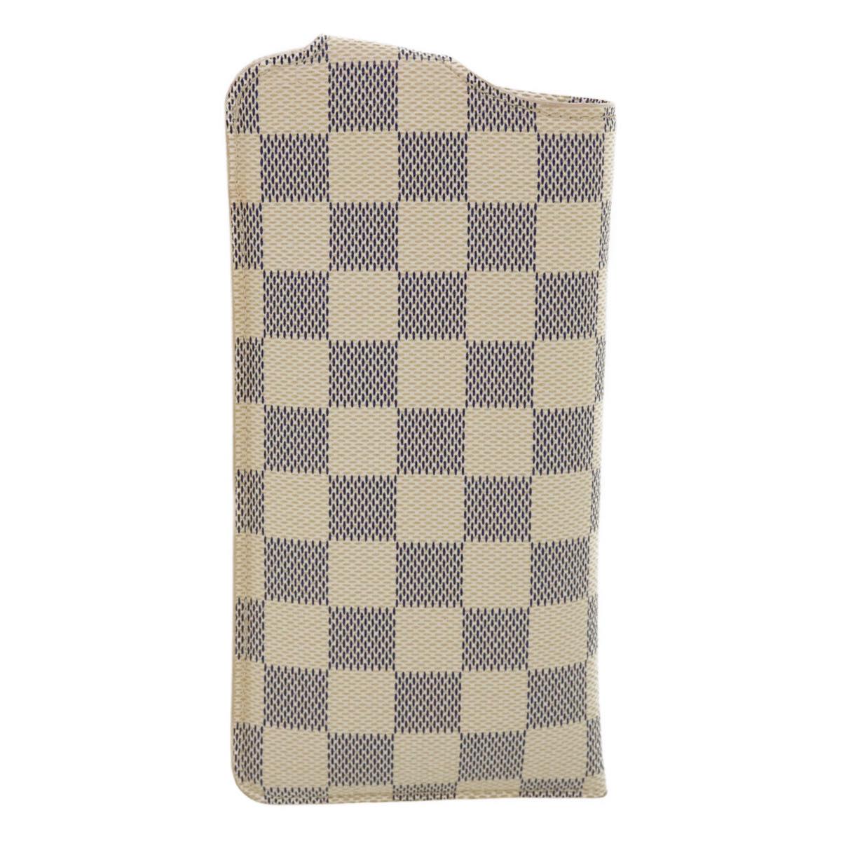 LOUIS VUITTON Damier Azur Etui A Lunettes MM Glasses Case N60025 LV am259b
