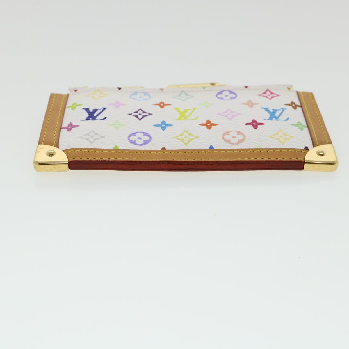 LOUIS VUITTON Monogram Multicolor Pochette Cles Coin Purse White M93734 am206b