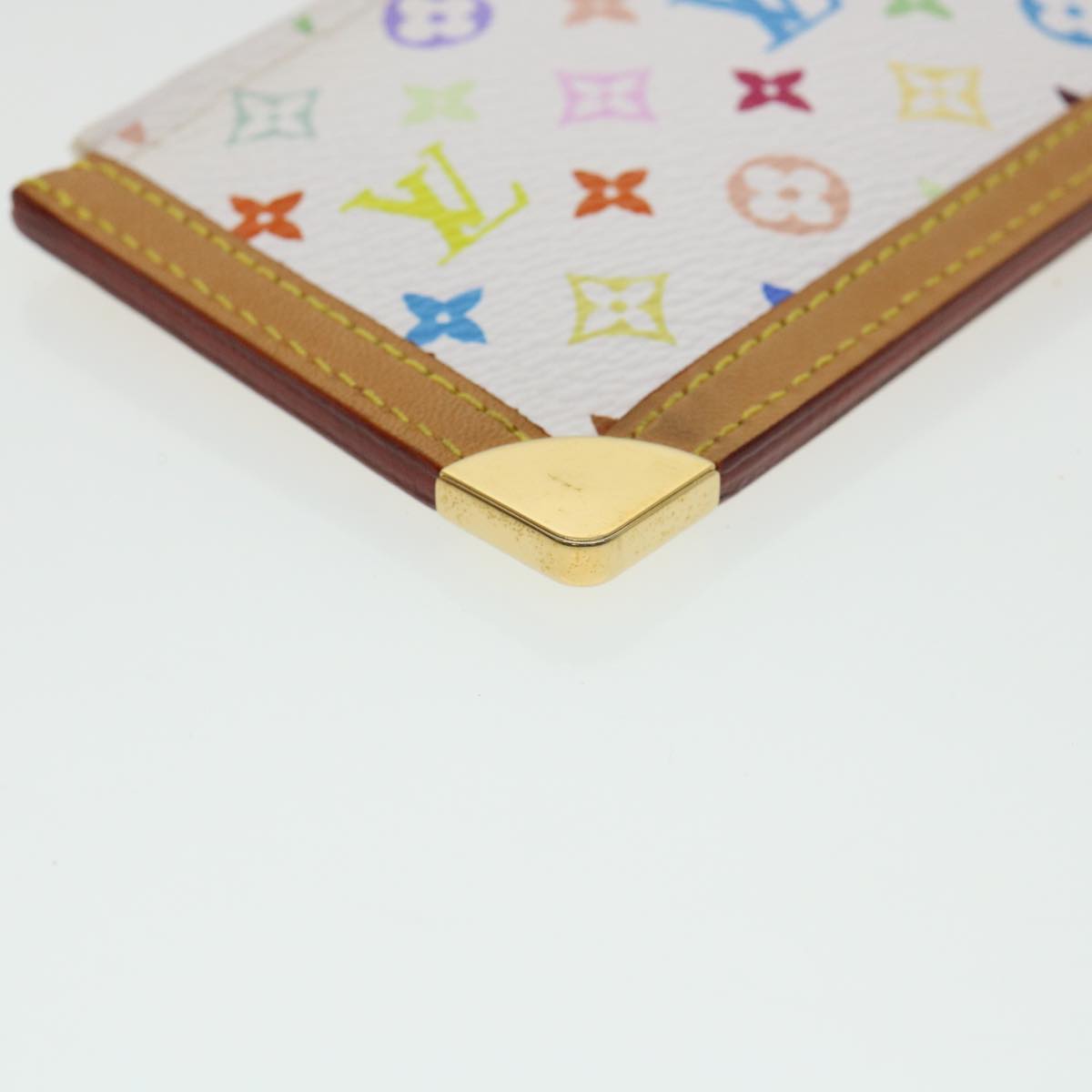 LOUIS VUITTON Monogram Multicolor Pochette Cles Coin Purse White M93734 am206b