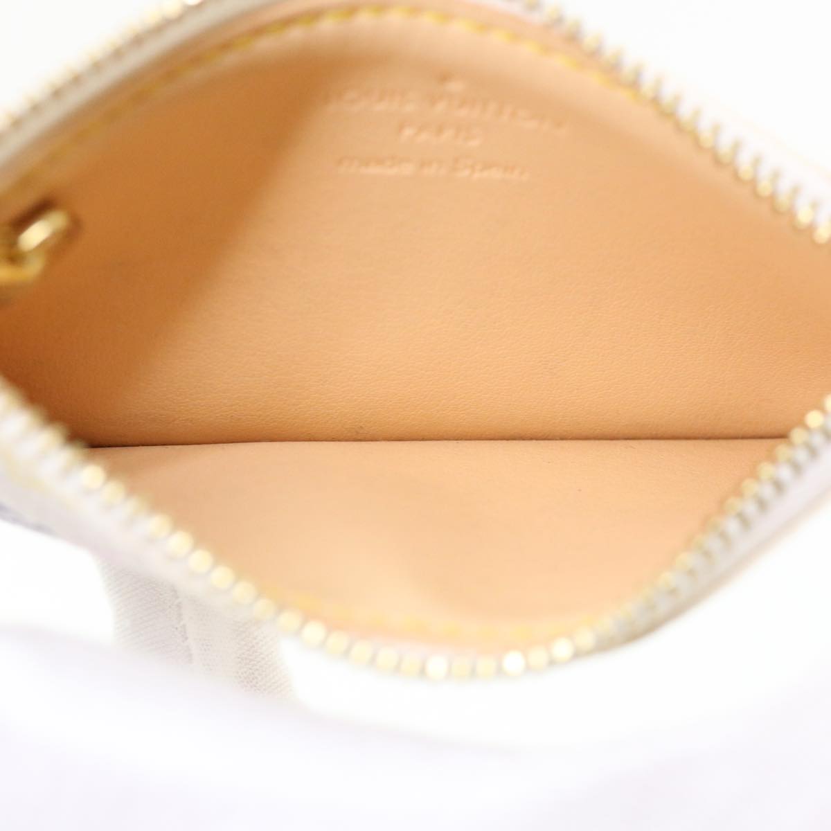 LOUIS VUITTON Monogram Multicolor Pochette Cles Coin Purse White M93734 am206b