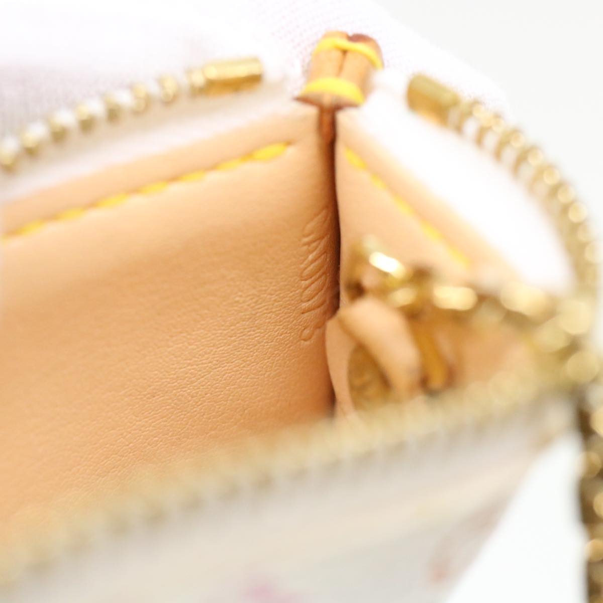 LOUIS VUITTON Monogram Multicolor Pochette Cles Coin Purse White M93734 am206b