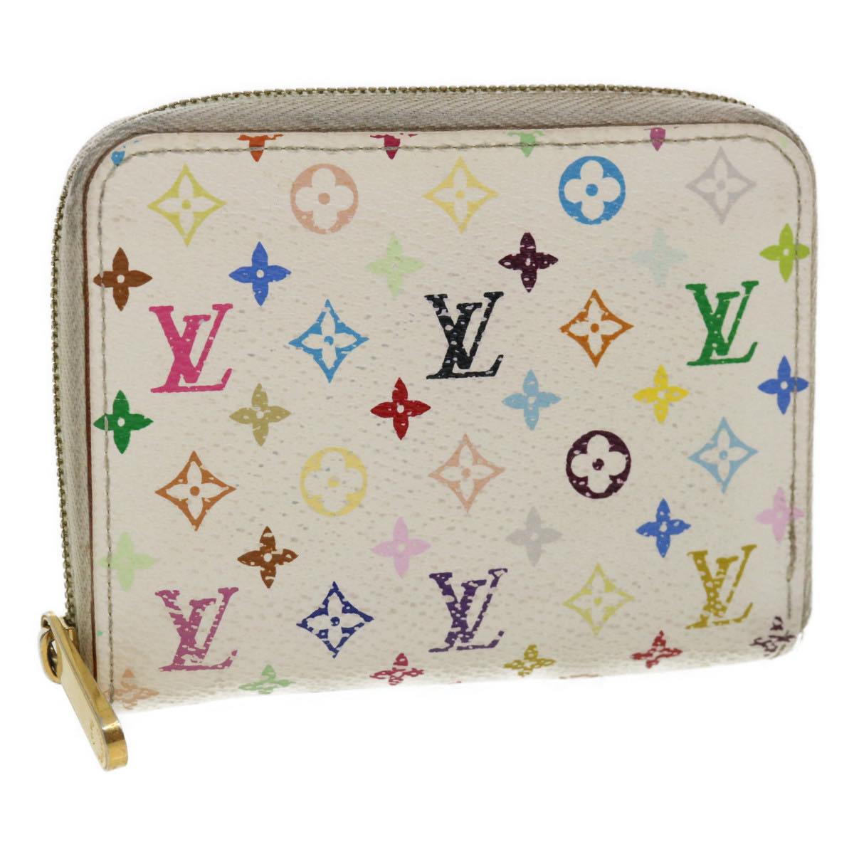 LOUIS VUITTON Monogram Multicolor Zippy Coin Purse White M93741 LV ds001
