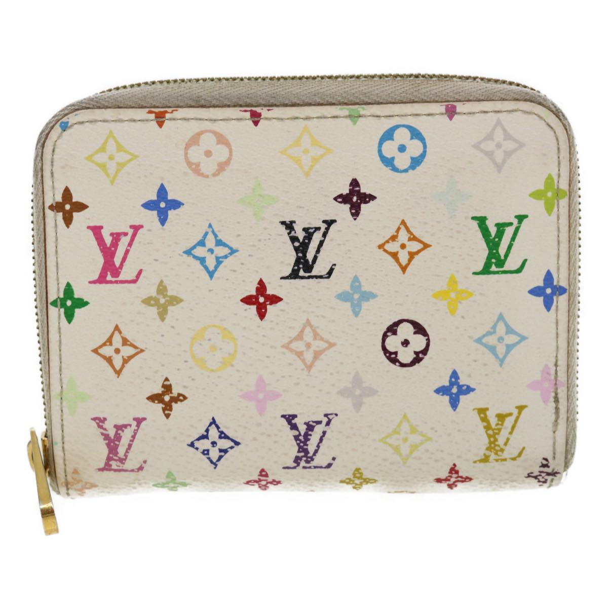 LOUIS VUITTON Monogram Multicolor Zippy Coin Purse White M93741 LV ds001