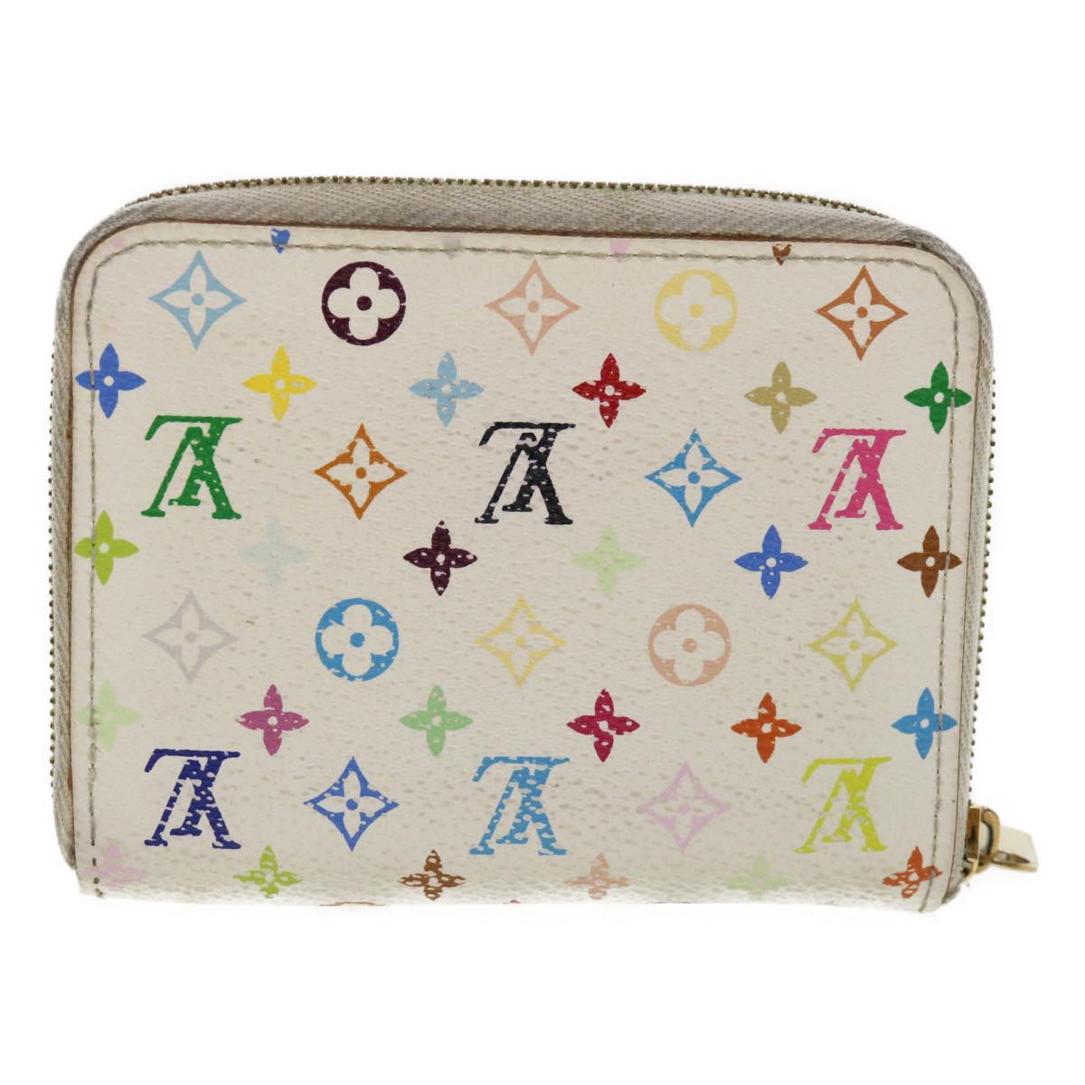 LOUIS VUITTON Monogram Multicolor Zippy Coin Purse White M93741 LV ds001