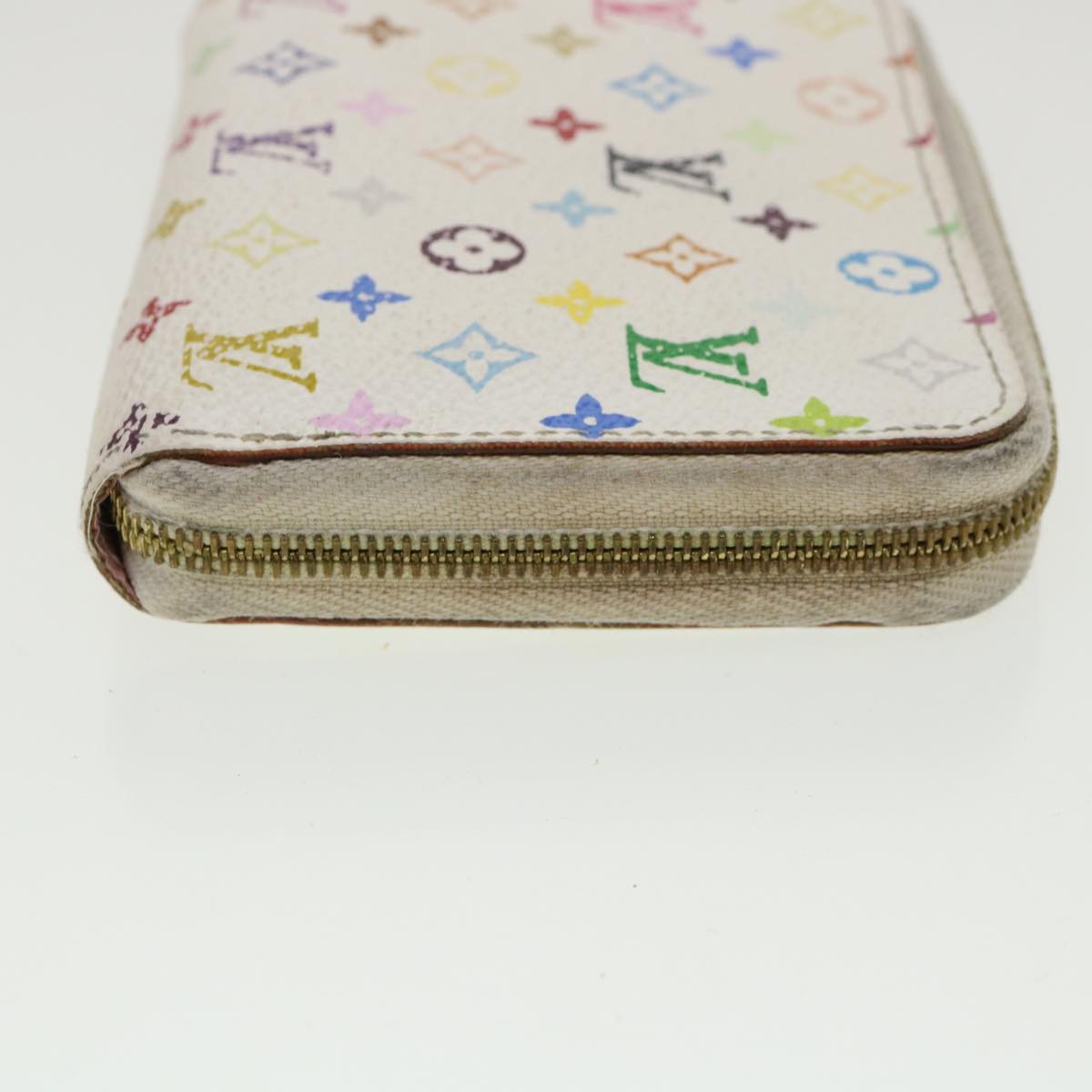 LOUIS VUITTON Monogram Multicolor Zippy Coin Purse White M93741 LV ds001