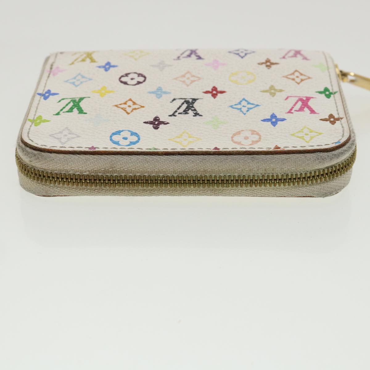 LOUIS VUITTON Monogram Multicolor Zippy Coin Purse White M93741 LV ds001
