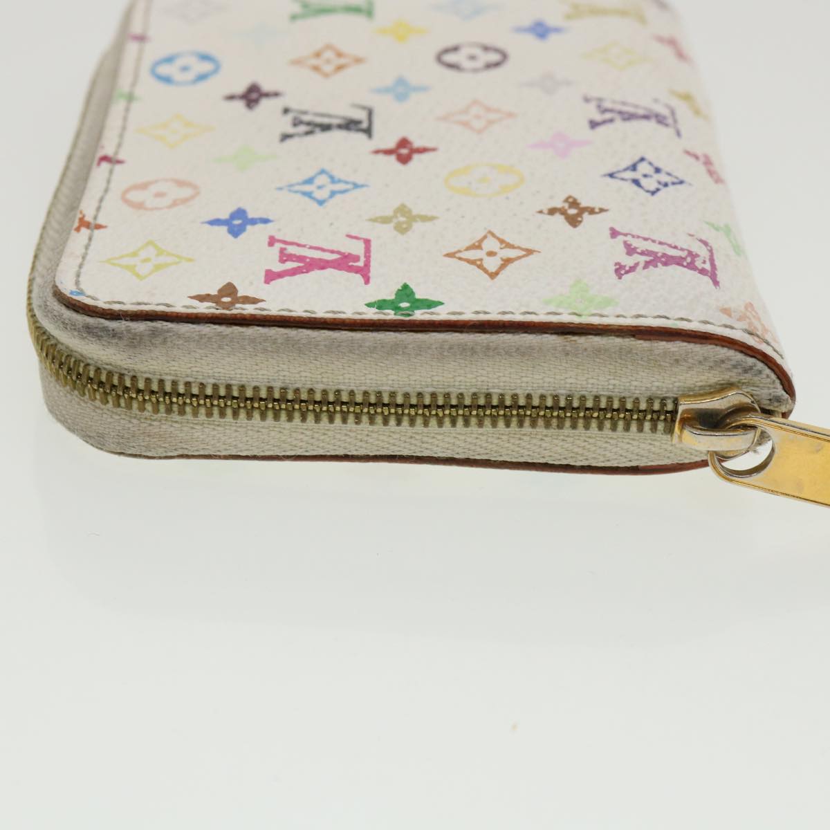 LOUIS VUITTON Monogram Multicolor Zippy Coin Purse White M93741 LV ds001