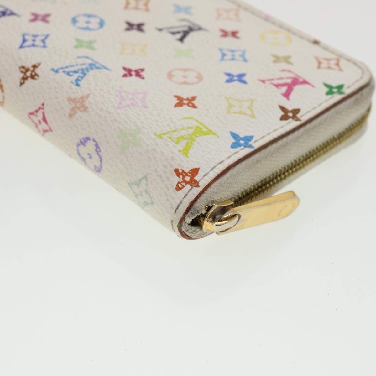 LOUIS VUITTON Monogram Multicolor Zippy Coin Purse White M93741 LV ds001