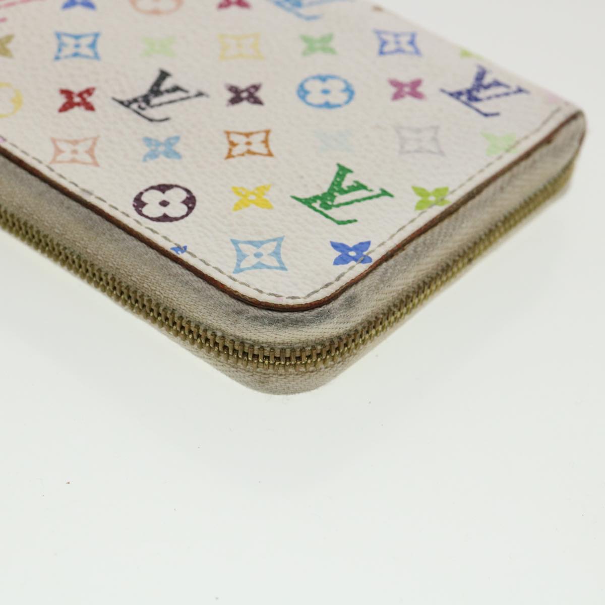 LOUIS VUITTON Monogram Multicolor Zippy Coin Purse White M93741 LV ds001
