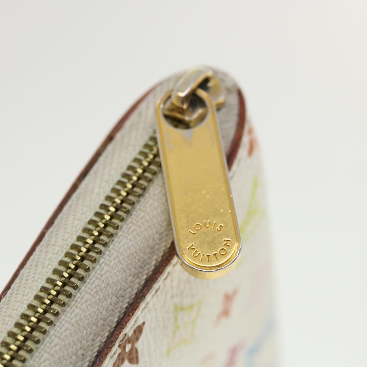 LOUIS VUITTON Monogram Multicolor Zippy Coin Purse White M93741 LV ds001
