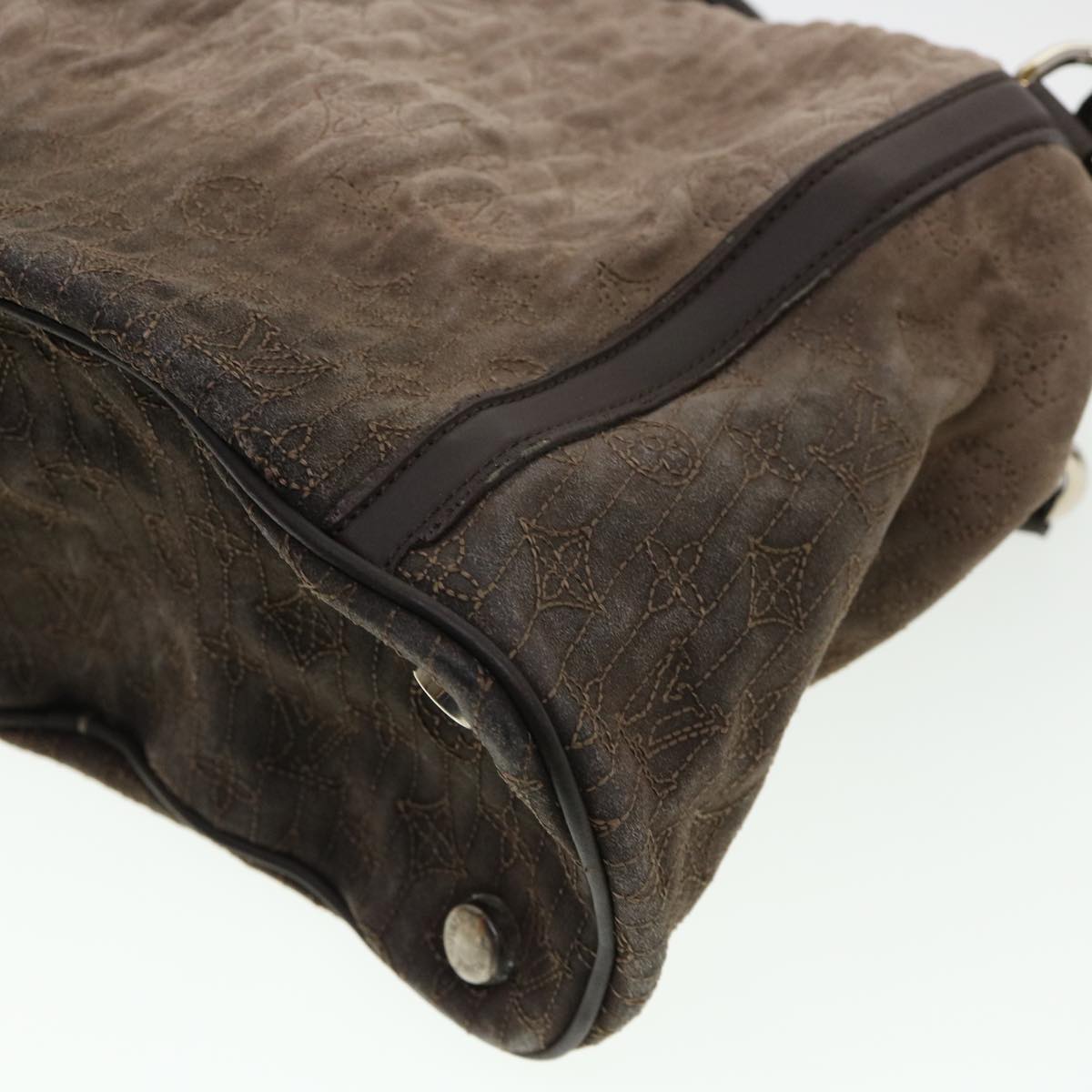 LOUIS VUITTON Monogram Antheia Ixia PM Hand Bag Brown Granite M94201 jk1227