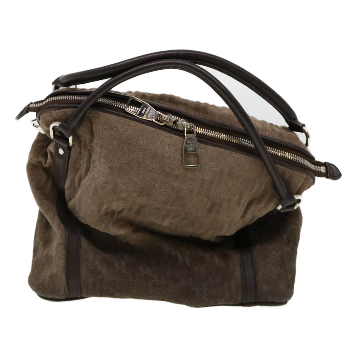 LOUIS VUITTON Monogram Antheia Ixia PM Hand Bag Brown Granite M94201 jk1227