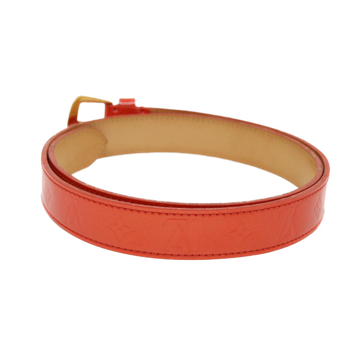 LOUIS VUITTON Vernis Ceinture Phoenix Belt 80/32 36.2"" Red LV ti1160