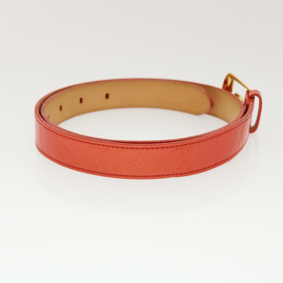 LOUIS VUITTON Vernis Ceinture Phoenix Belt 80/32 36.2"" Red LV ti1160