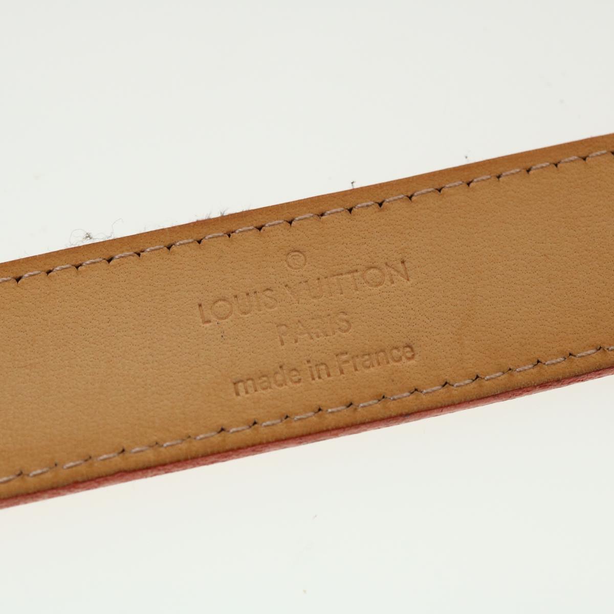 LOUIS VUITTON Vernis Ceinture Phoenix Belt 80/32 36.2"" Red LV ti1160