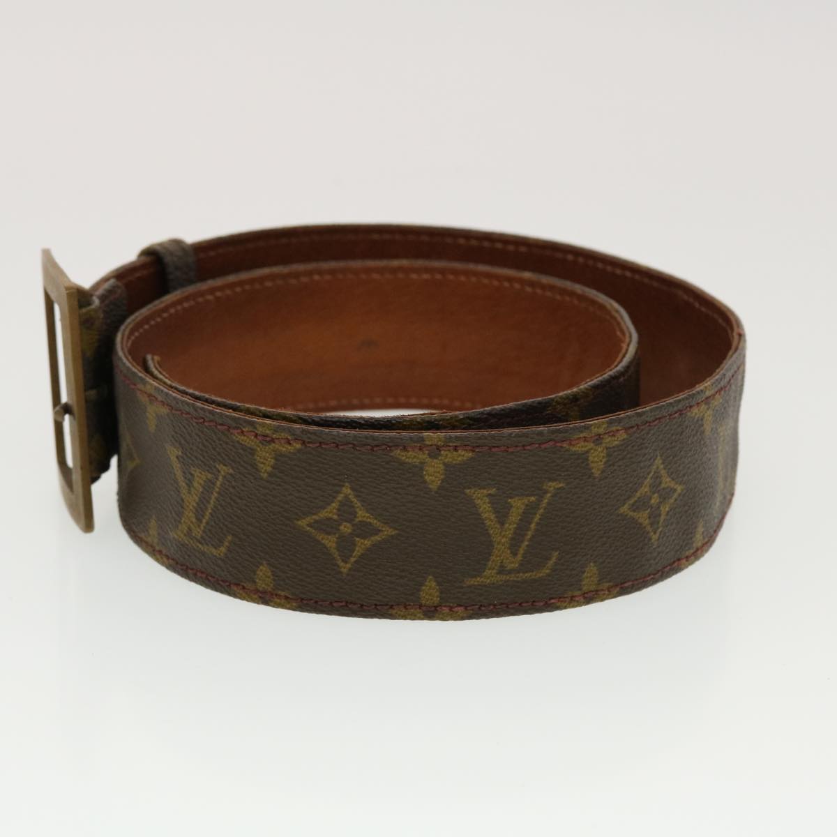 LOUIS VUITTON Monogram Belt Vintage 38.6"" LV ti1161