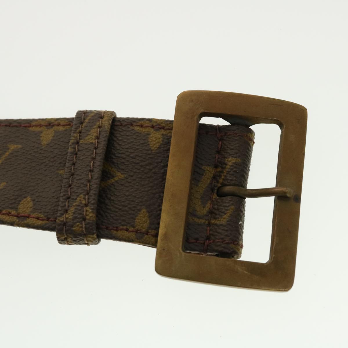 LOUIS VUITTON Monogram Belt Vintage 38.6"" LV ti1161