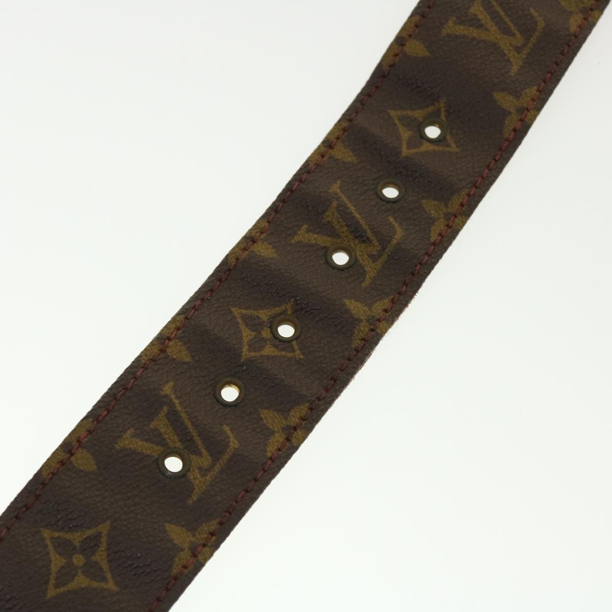 LOUIS VUITTON Monogram Belt Vintage 38.6"" LV ti1161