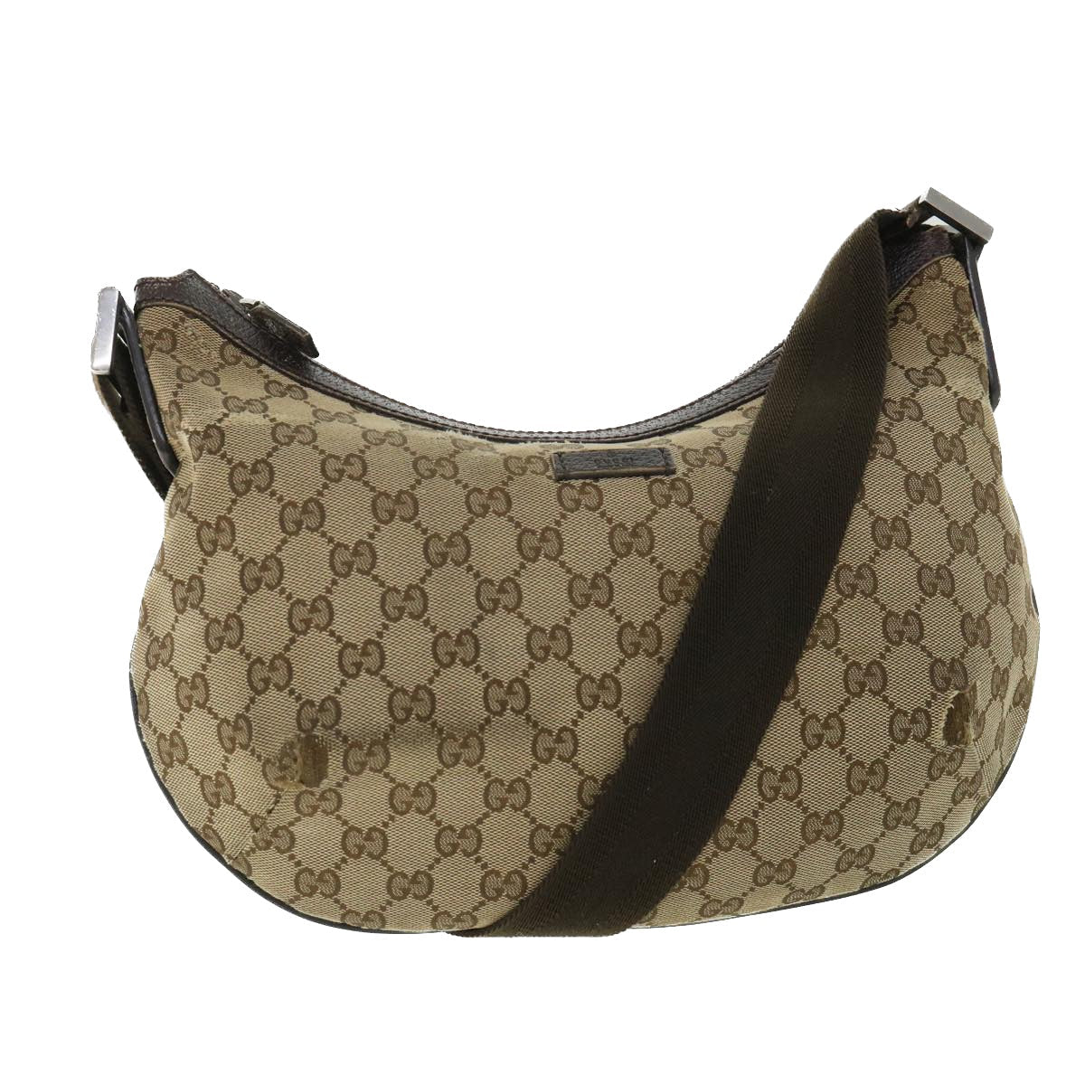 Luxury Gucci GG Canvas Shoulder Bag Beige Brown 181092 1226