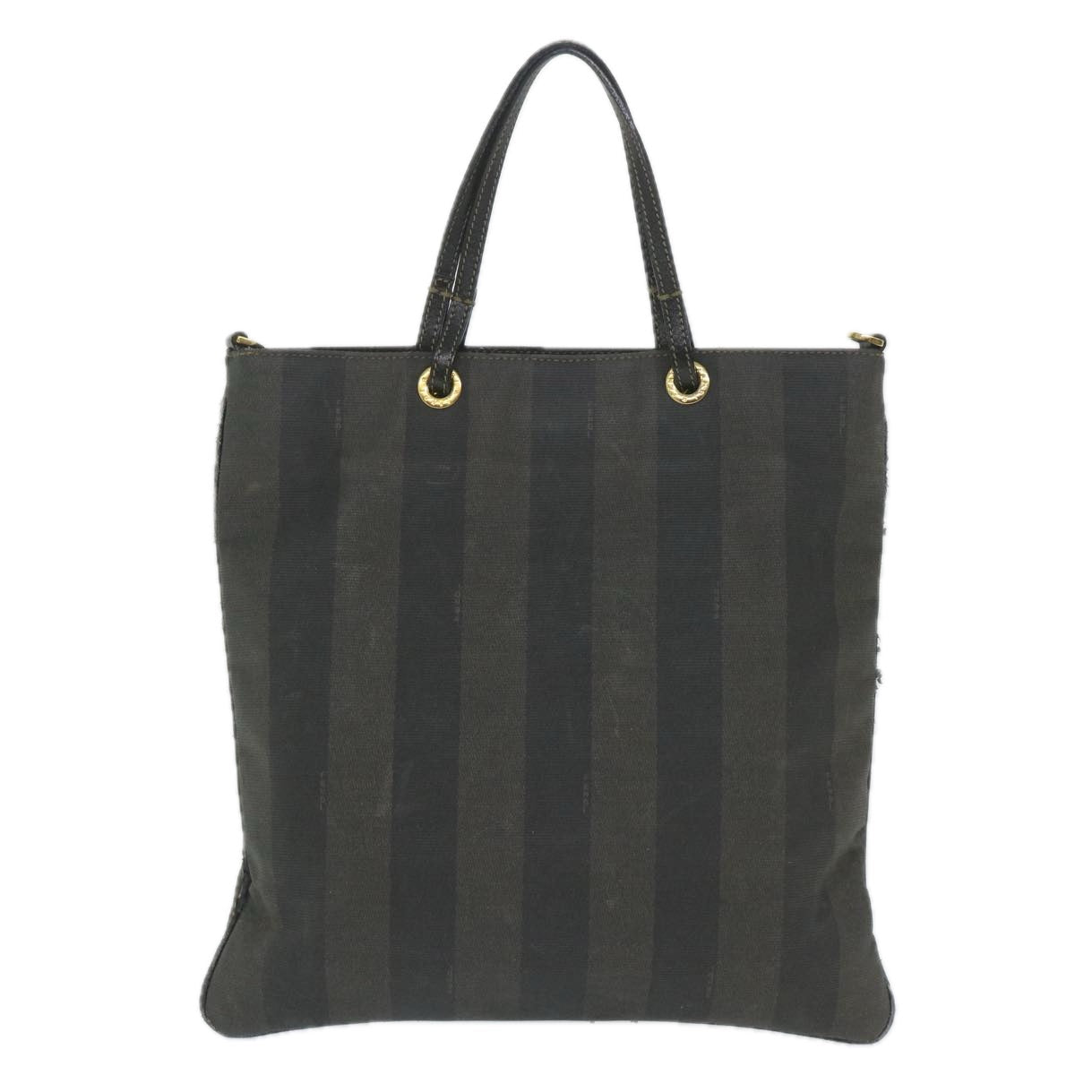 Luxury FendiPecan Canvas Tote Bag Coated Canvas Brown Blackti1269
