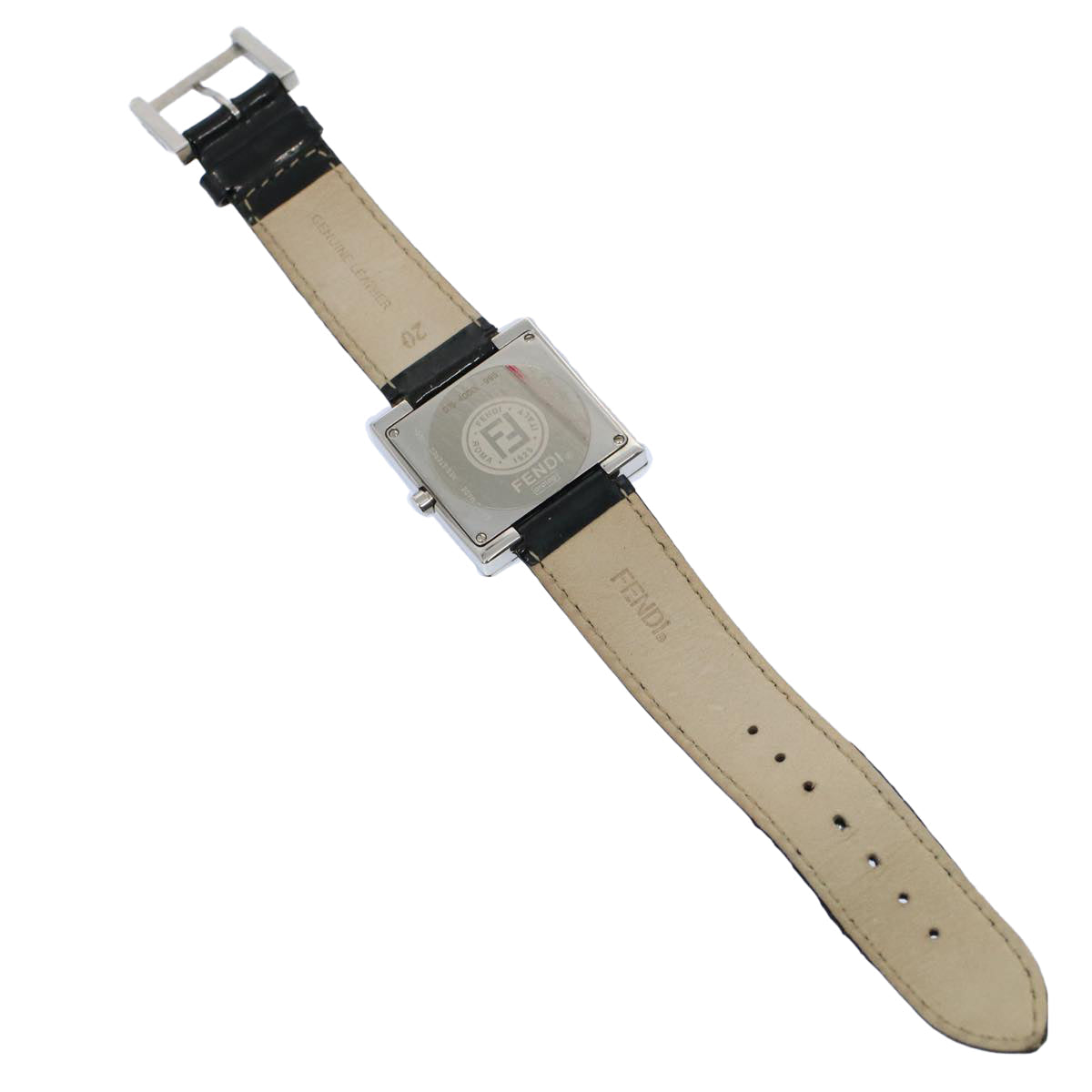 Luxury FendiWatches Metal Enamel Black Silverti1346