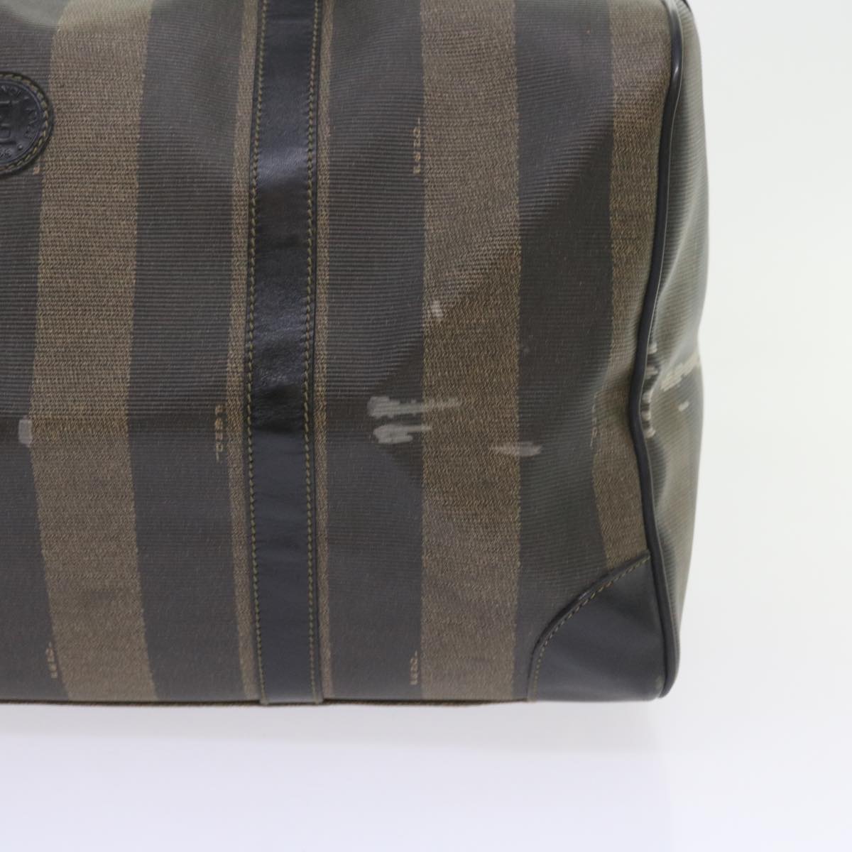 Luxury FendiPecan Canvas Boston Bag Black Brownti1366