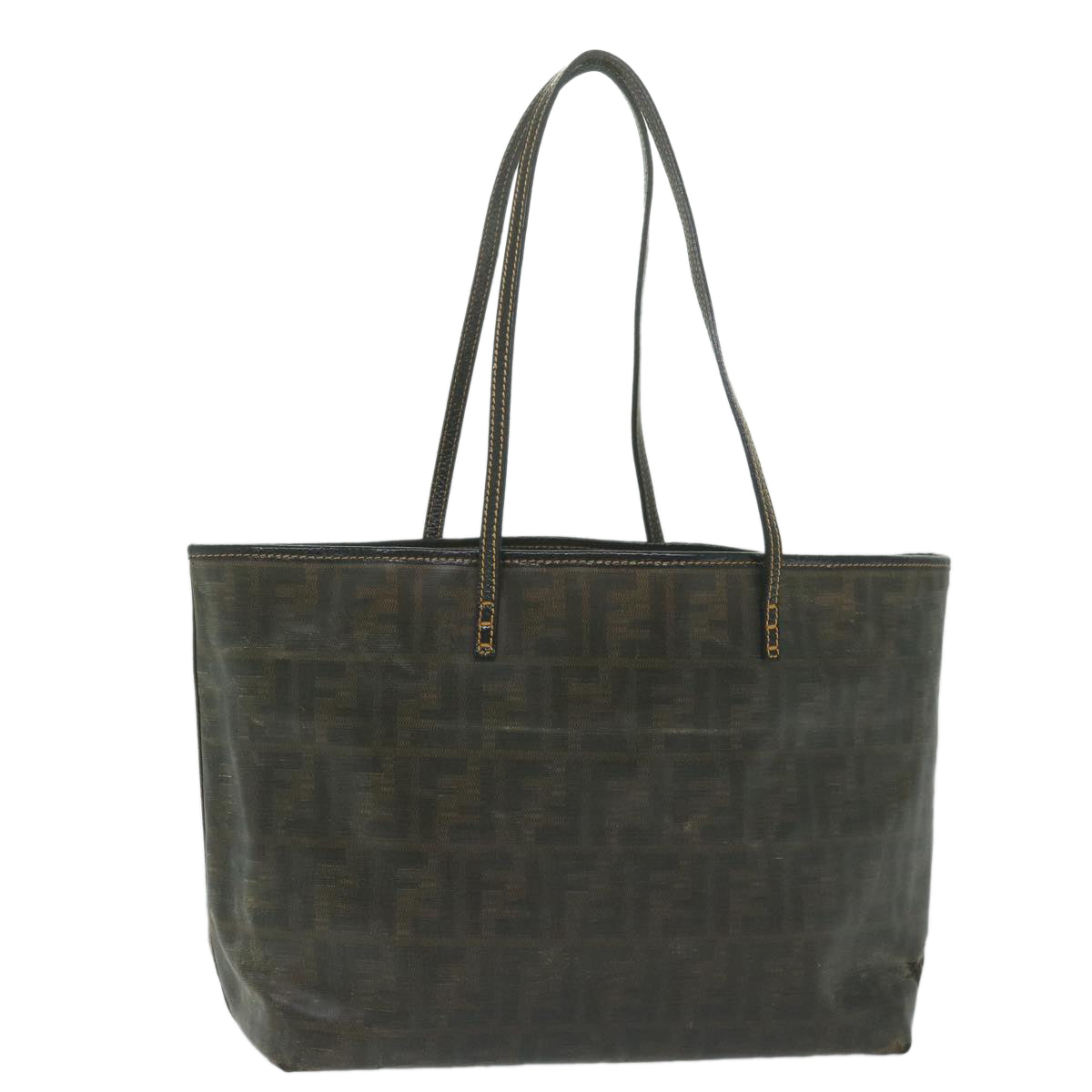 Luxury FendiZucca Canvas Tote Bag Brownti1394