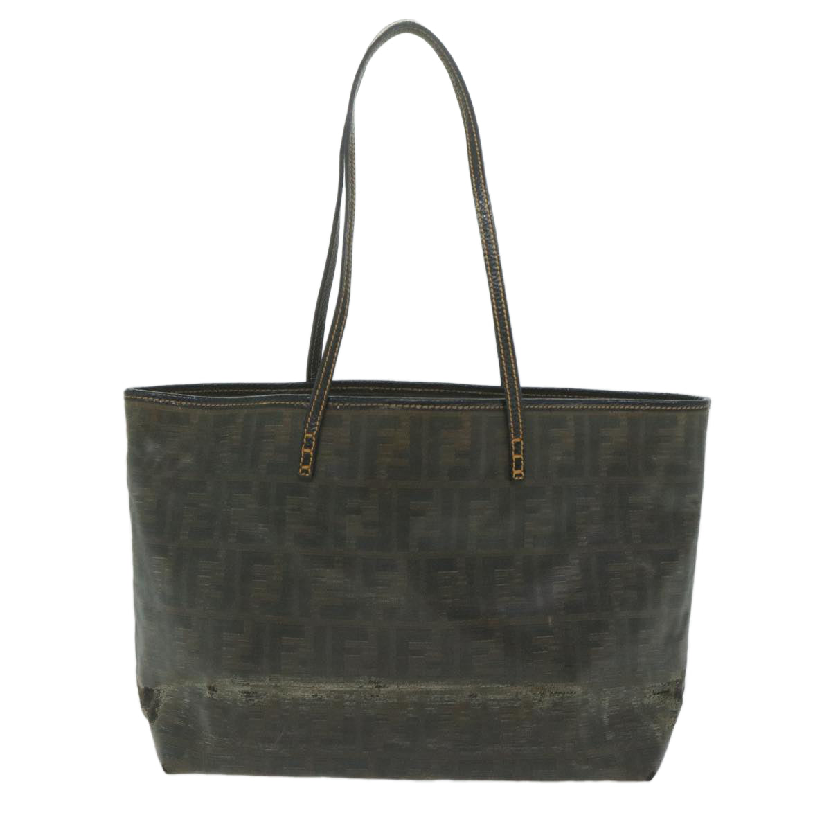 Luxury FendiZucca Canvas Tote Bag Brownti1394