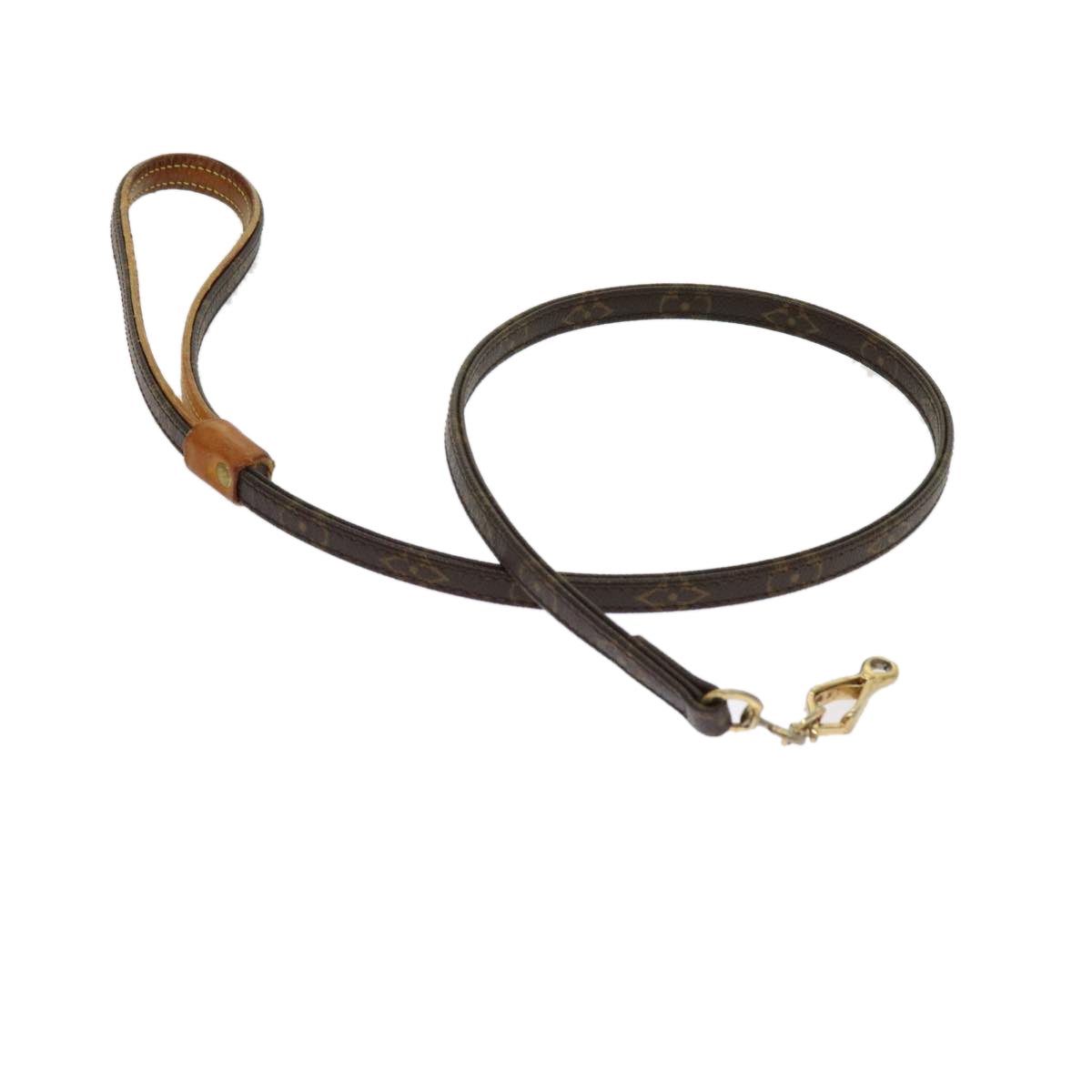 LOUIS VUITTON Monogram Less Baxter MM Dog Leash M58056 LV ti1404