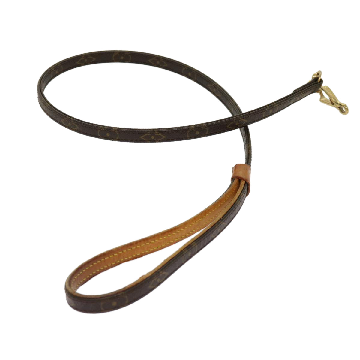 LOUIS VUITTON Monogram Less Baxter MM Dog Leash M58056 LV ti1404