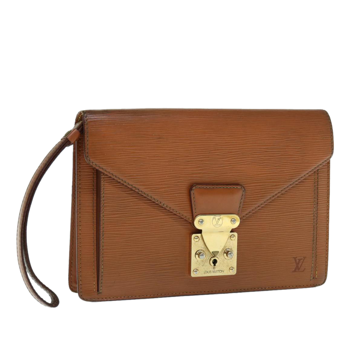 LOUIS VUITTON Epi Serie Dragonne Hand Bag Brown M52618 LV ti1409