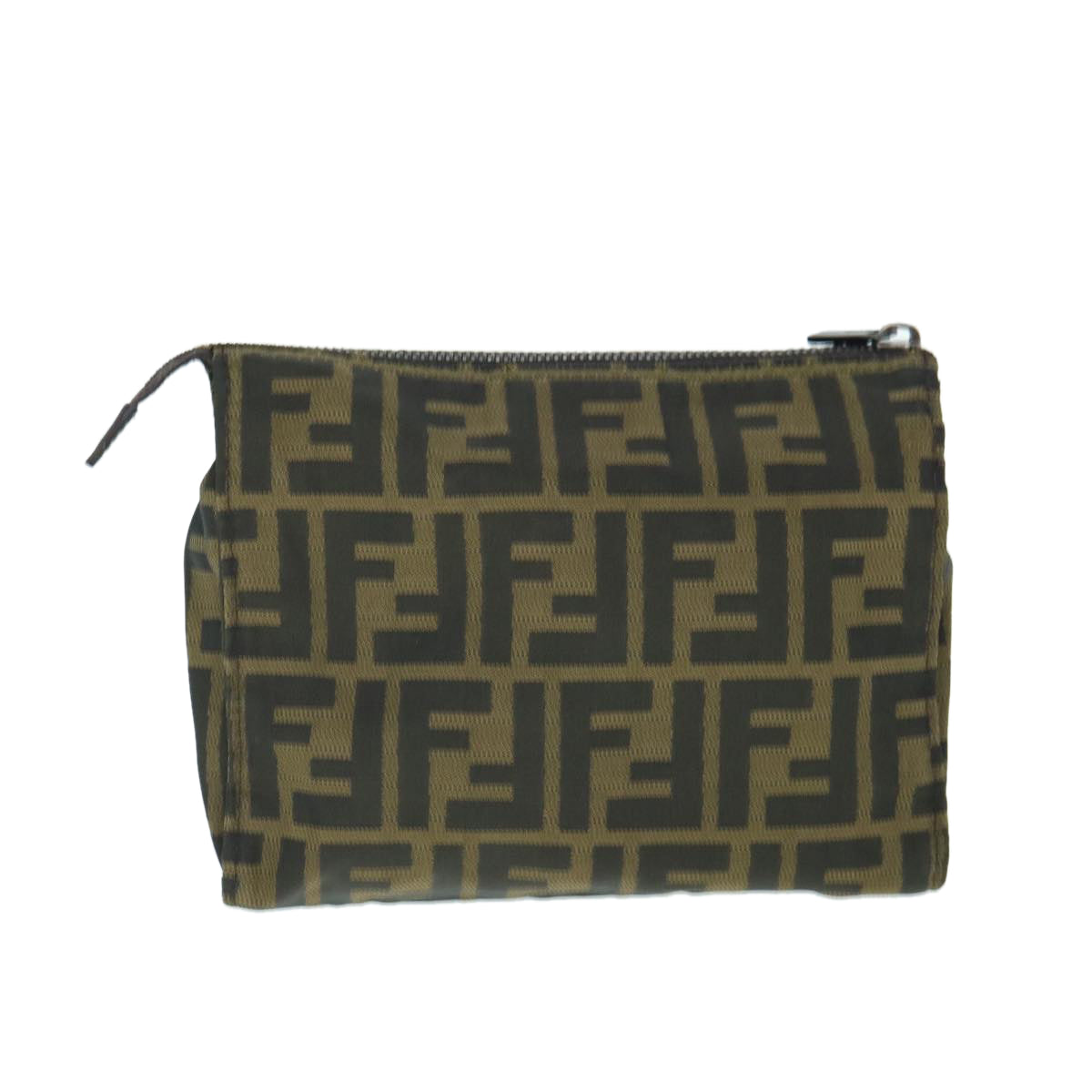 Luxury FendiZucca Canvas Pouch Black Brownti1419