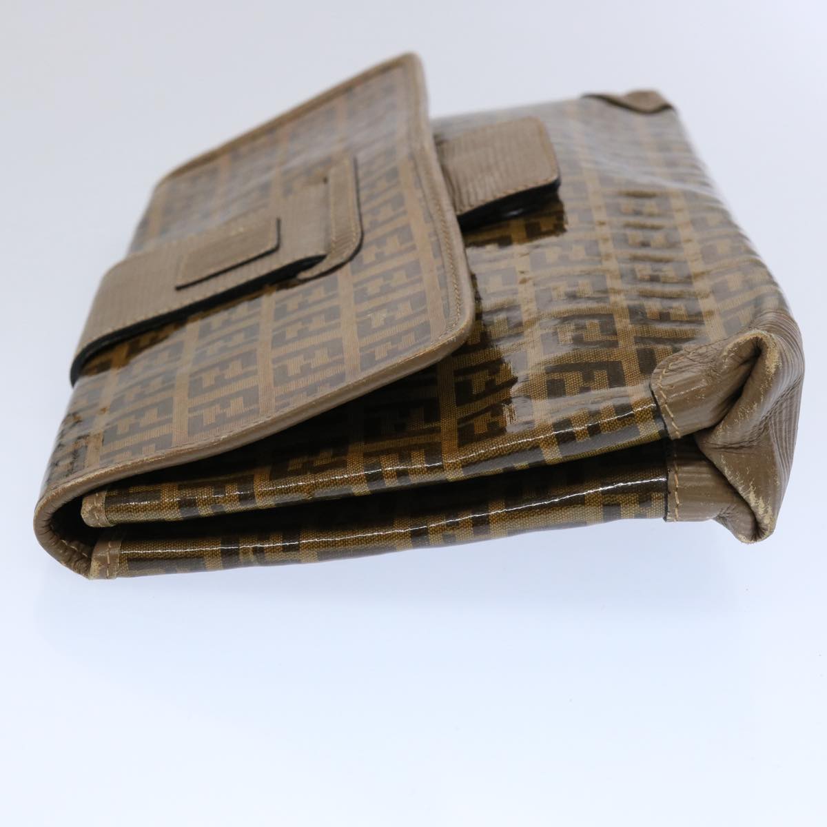 Luxury FendiZucchino Canvas Clutch Bag Brownti1424